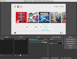 OBS with Switch as audio and video input